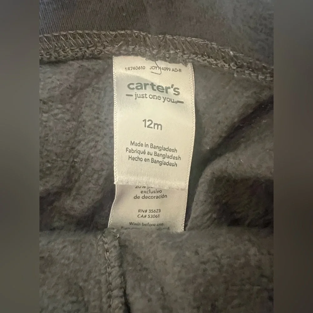 Carter’s Gray 2 Piece Pajama‎ Set W/polar Bears 12 Months (0509)